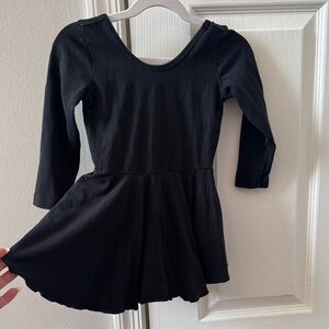 Alice + Ames Black Long Sleeve Fit-and-Flare Leotard